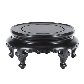 Purple sandalwood round wood carved table base