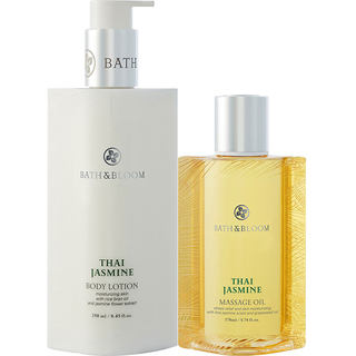 BATH&BLOOM泰国茉莉身体护理套装身体乳按摩油组合装养护肌肤