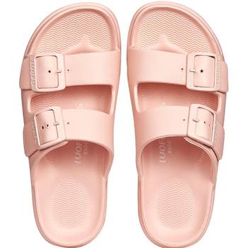 ເກີບແຕະ Luofu ສໍາລັບແມ່ຍິງ, sole ຫນາສໍາລັບຜູ້ຊາຍແລະແມ່ຍິງ, ຄູ່ຜົວເມຍສາມາດໃສ່ເກີບຄົນອັບເດດ: buckle ທີ່ບໍ່ເລື່ອນ eva Birkenstock ຫາດຊາຍ sandals