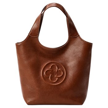 Cassile mini vest handbag retro maillard cognac color cross-body commuter small tote bag
