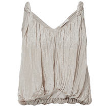 edition vertical cut pleated suspenders womens summer new v-neck vest outer sleeveless top EBB2TOP007