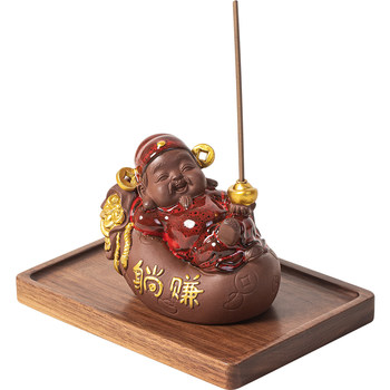 Lieying little god of wealth thread ທູບ burner incense holder home indoor incense burner zen teahouse tea table aromatherapy furnace decoration