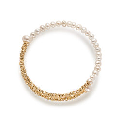 Amber Loli Freshwater Pearl Bracelet Women's 14k Gold Plated Bracelet Simple Versatile Bracelet Beaded Design Bracelet