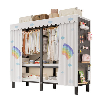 Meikaihui installation-free folding solid perforated board wardrobe