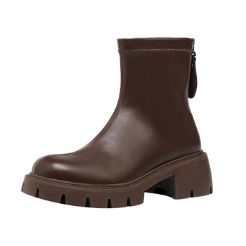 Slim boots with skirt martin boots women's shoes