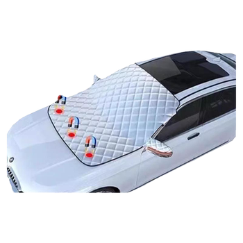 Car snow shield in winter