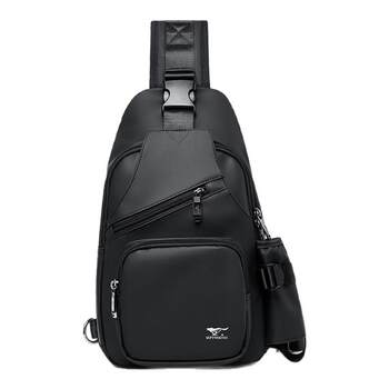 Seven wolf men's breast bag multifunctional crossbody bag