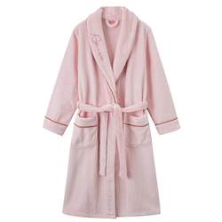 Hotel towel bathrobe for women, water-absorbent and quick-drying, spring and autumn bathrobe for women, summer short-sleeved long bath towel and nightgown for men, suitable for all seasons