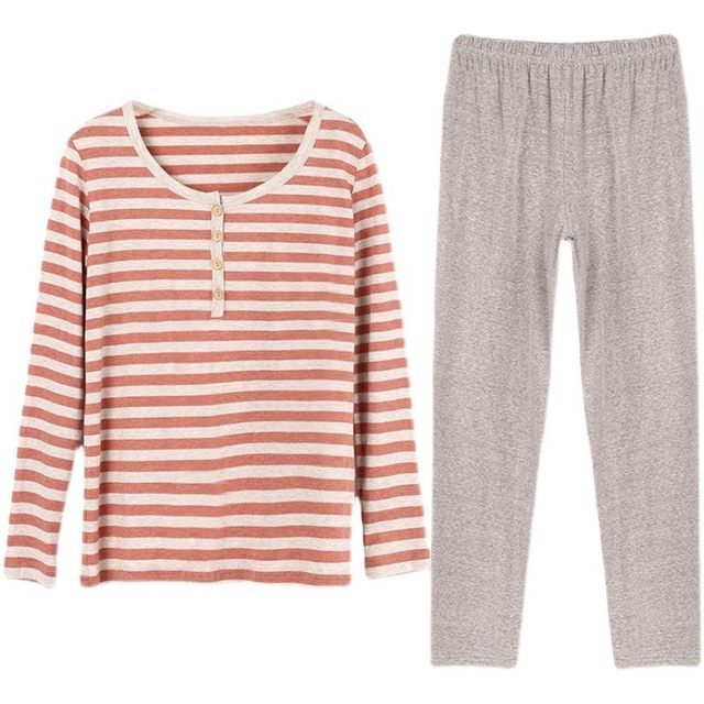 Pure cotton pajamas top Guagua women's suit can be worn outside