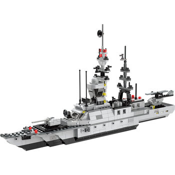 Children's building block assembly toy model aircraft carrier