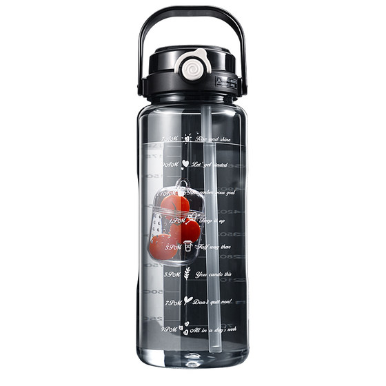 Water cup men's anti-fall new 2025 large capacity high temperature resistant sports fitness portable outdoor summer plastic cup for students