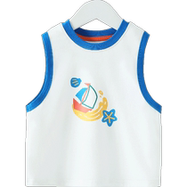 (Ice Oxygen Cotton) Qiqi Xiong Boys Vest Summer 2024 Childrens Sleeveless Vest Two-Piece Baby Vest Thin