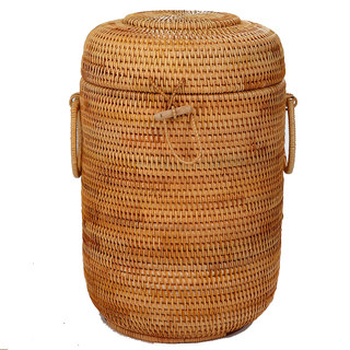 Rattan tea cake bucket moisture-proof 13-cake tea bucket with lid handmade