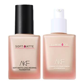 AKF liquid foundation for dry-mixing oily skin, ແມ່ເຖົ້າ, ຕິດທົນນານ, ບໍ່ງ່າຍທີ່ຈະເອົາການແຕ່ງຫນ້າ, ຄວບຄຸມຄວາມມັນ, concealer, ລາຄາບໍ່ແພງຂອງແມ່ຍິງຂອງແທ້ສໍາລັບນັກຮຽນ