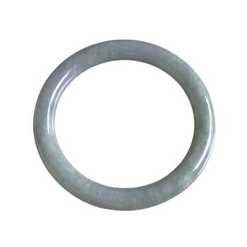 Myanmar Natural A-Grade Jade Bracelet, Light Blue Beauty Strip Round Bracelet, 9/8.4/57mm, One Item, One Certificate