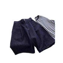 Womens plus size denim shorts summer thin section fat mm high waist pear-shaped figure loose wide leg medium pants casual five-point pants