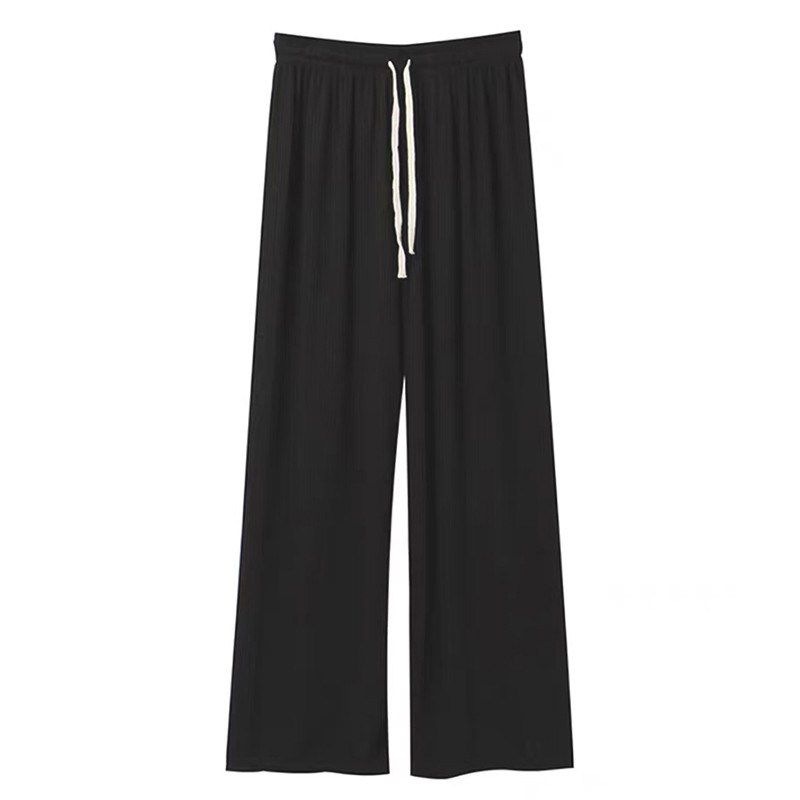 Who looks good in who wears versatile slim casual wide-leg pants?