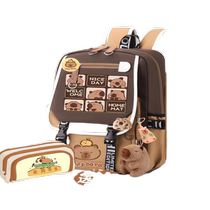 The popular Kapibara backpack is a large-capacity multi-layer multi-functional dirt-resistant and versatile primary school student backpack.