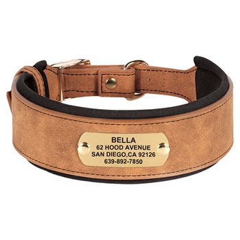Dog collar widened medium and large dogs anti-strangle dog collar golden retriever german shepherd engraved anti-lost collar large dog leash