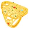 Shipulin pure gold 999 ancient filigree women's enamel palace national style living ring