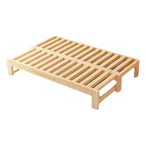 Signature environmentally friendly solid wood sofa bed retractable bed pull-out bed small apartment living room tatami simple push-pull splicing bed