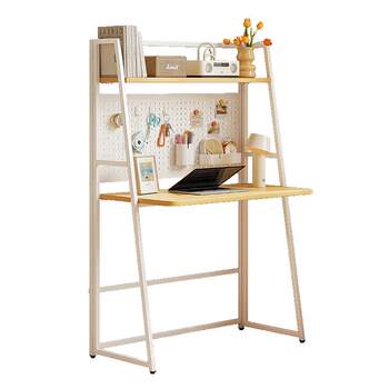 Installation-free folding desk double-layer perforated board study table