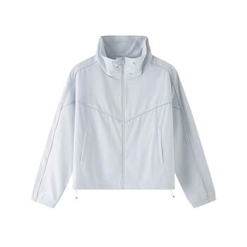 Sanfu ຂອງແມ່ຍິງ summer bud stand-up collar single coat light sports short loose breathable top for women 852754