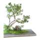 High-end simulated horse drunken wood window landscaping plants, indoor bionic green plants, decorative trees, large artificial trees, simple landscape