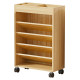 Under-desk data rack storage cart office stationery supplies student book organization cabinet removable file rack desk side book stand floor-standing storage rack desk side solid wood multi-layer bookcase with wheels