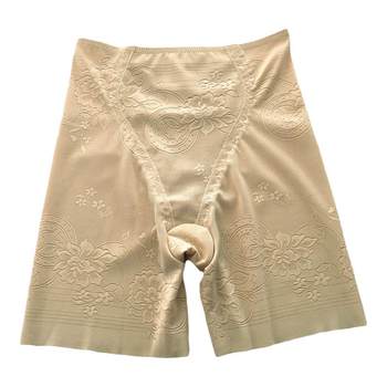 ໂສ້ງຂາຍາວຜູ້ຍິງປອດໄພ ໂສ້ງຂາຍາວ nylon ice silk lace high waist tummy control butt lift simple body shaping 2001