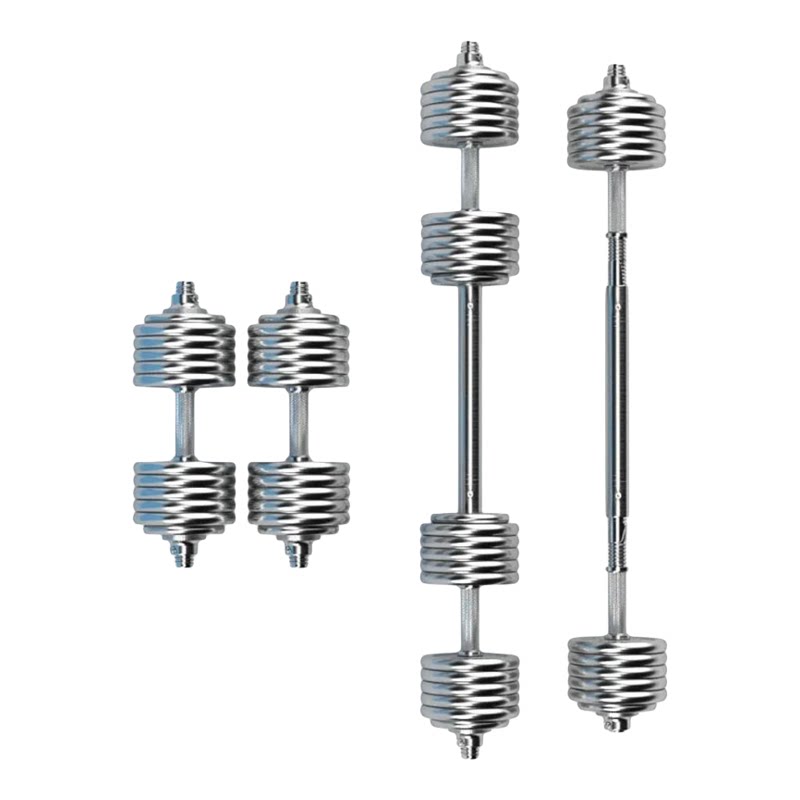 Electroplated dumbbell adjustable weight pure iron barbell combination