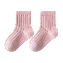 Childrens Socks Girls Boys Four Seasons Pure Cotton Floor Socks Baby Childrens Socks Long Socks Comfortable and Versatile Solid Color