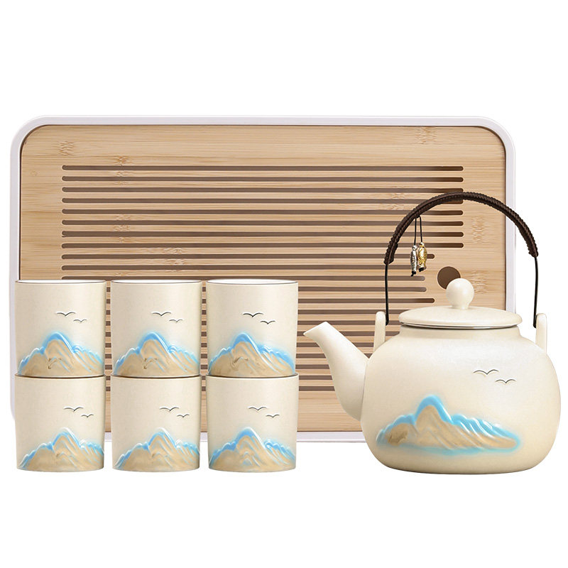 Large-capacity teapot set, a complete set of tea sets for home use