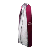 Folding box dust-proof 2-meter-long wedding dress with large tail hanging dust cover pearlescent imitation leather portable two-purpose bag