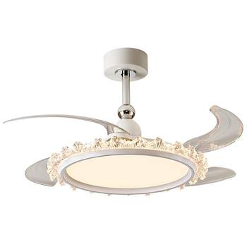 Pasha fan light 2025 new restaurant bedroom light modern simple invisible fan italian minimalist light luxurious chandelier