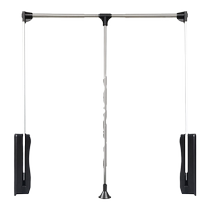 Bangorman wardrobe lifting clothes rail cloakroom buffer pull-down clothes hanger rod wardrobe cabinet telescopic clothes hanging device