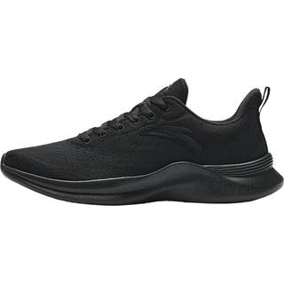 Anta one-piece woven breathable running shoes black sports shoes