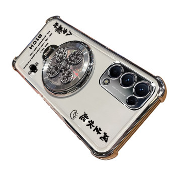 Suitable for opporeno5 mobile phone case reno5pro protection opreno5k soft silicone case 5g transparent oppo all-inclusive k5g anti-fall pegm10 male 55g female pdsm00 tempered film with bracket
