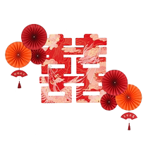 Luo Yis family Longfeng presents a joy wedding background wall placement wedding room Decorative Bedroom Great Joy Wordstick EXCLUSIVE