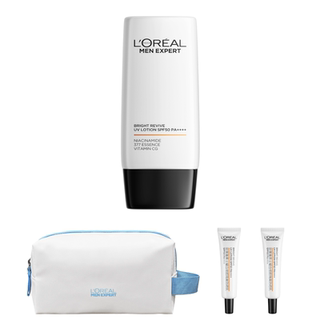 【双11立即抢购】欧莱雅男士耀白防晒隔离霜户外防紫外线美白清爽