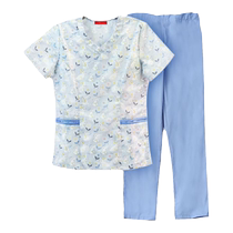 Faran Printed Hand Wash Clothes Brush Clothes Doctor Nurse Clothes Pet Hospital Work Clothes Suit Breathable Summer