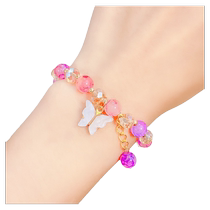 Childrens glass beaded bracelet princess cartoon crystal flower bracelet bracelet jewelry student cute bracelet bracelet