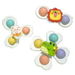 Baby suction cup spinner baby baby cartoon table bath toy 0-6 months spinning top 1-2 years old