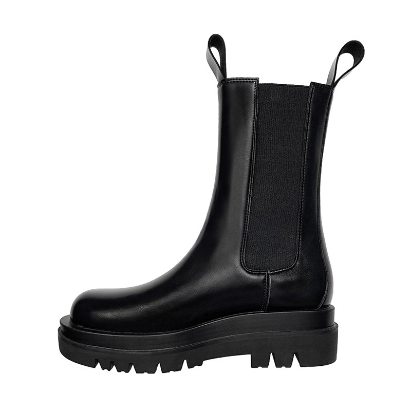 Thick sole inner heightening Martin boots for women slimming Chelsea boots