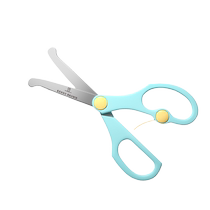 Korean childrens handmade safety scissors for kindergarten primary school students first grade paper-cutting special baby simple art non-plastic round head non-hurt hand-cutting scissors set