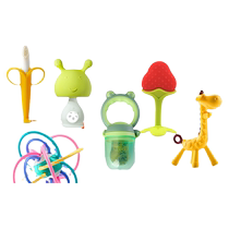 Baby Teething Stick Small Mushroom Bite Baby Teething Stick Manhattan Hand Ball Toy Silicone Boilable