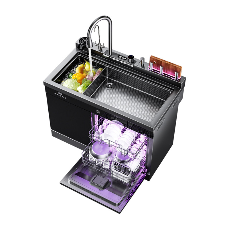 Japanese Sichuan integrated sink dishwasher 14 sets layered