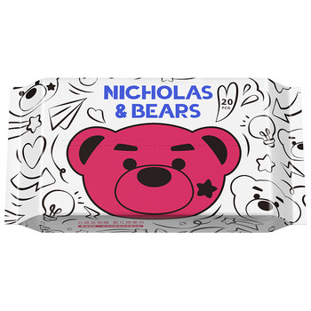 Ligao Pyrene Bear Soft Towel for Baby Hands and mouths ຜ້າເຊັດໜ້າແບບພົກພາຂອງເດັກນ້ອຍທີ່ຖອດອອກໄດ້ແບບປຽກ ແລະແຫ້ງແບບພິເສດ