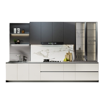 Quanyou Whole House Customized Integrated Cabinet Open Home Quartz Stone Countertop Small Apartment Kitchen Stove Integrated Cabinet