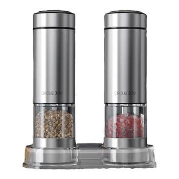 Circle Joy Electric Pepper Grinder for White and Black Pepper, Sichuan Pepper, Sea Salt, Fully Automatic Base Model